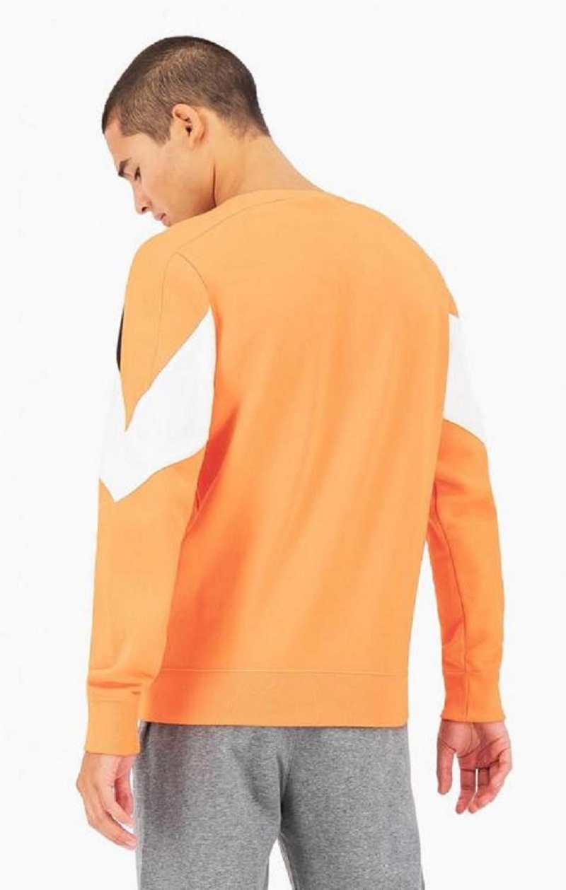 Champion Script Logo Colour Block Fleece Sweatshirt Tröjor Herr Orange | 5214-YLGSA