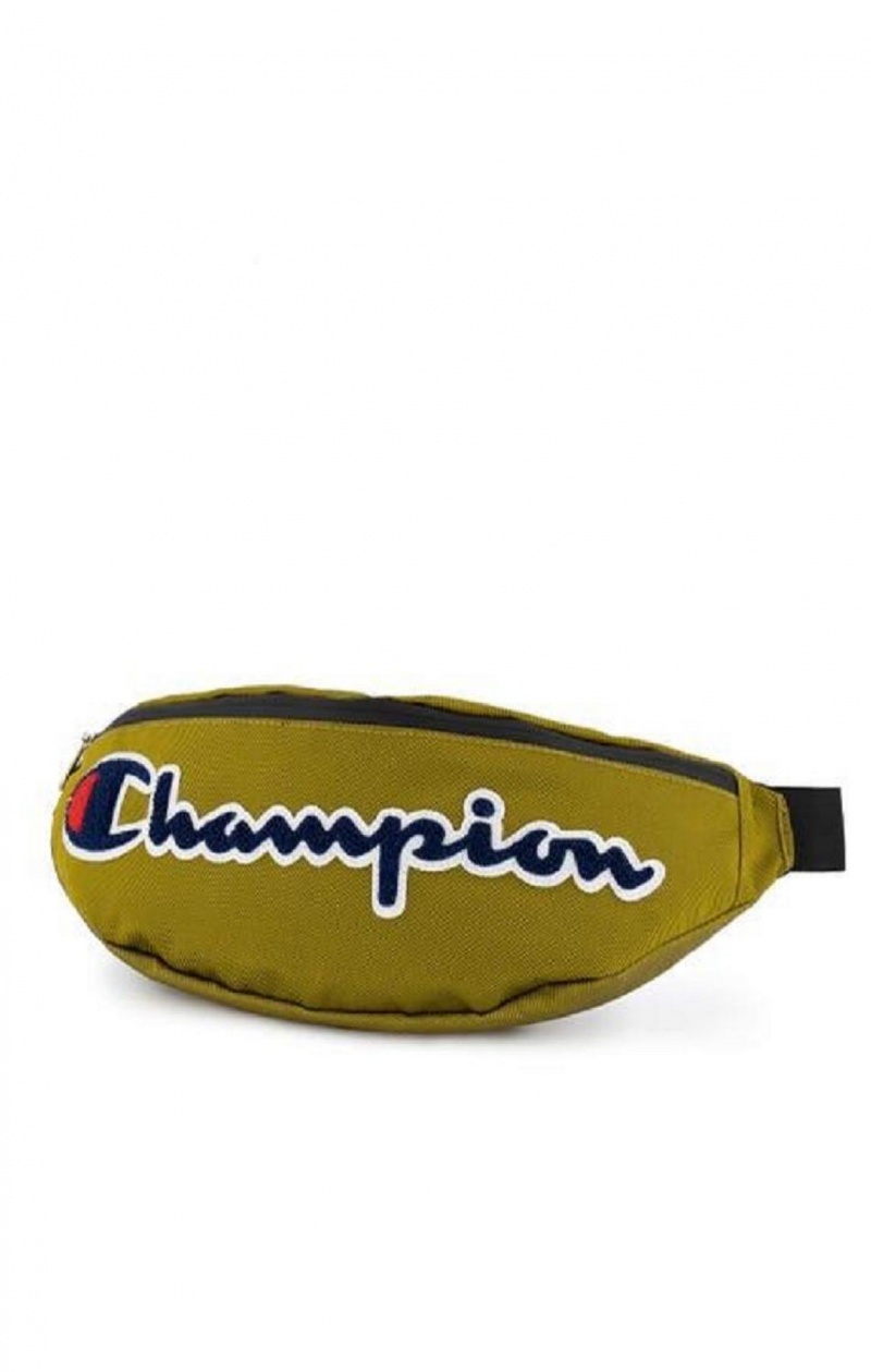 Champion Script Logo Faux Läder Belt Bag Väskor Dam Guld | 4530-ZMHAC