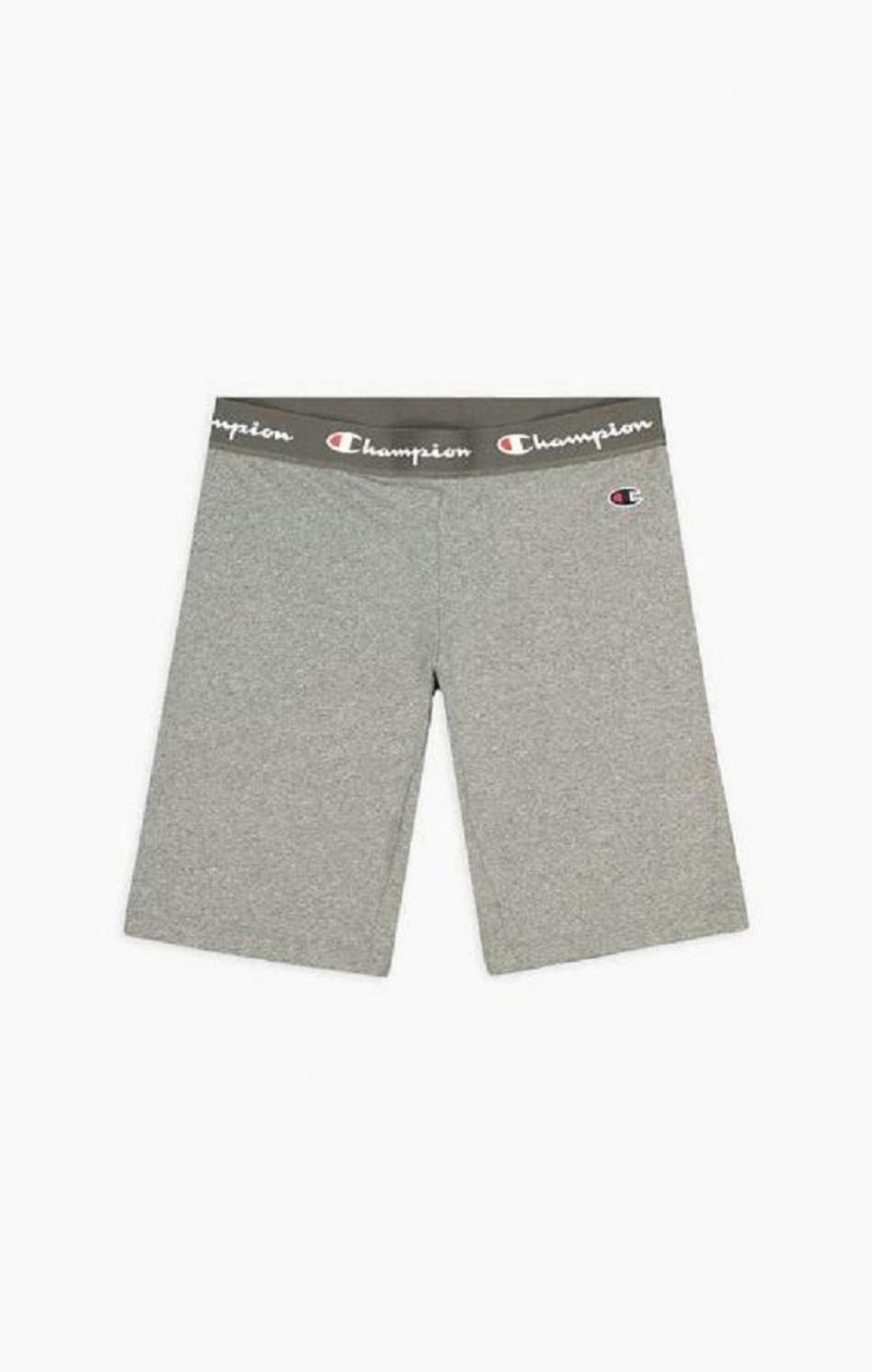 Champion Script Logo Midja Cycling Shorts Shorts Dam Mörkgrå | 5197-EYNZJ