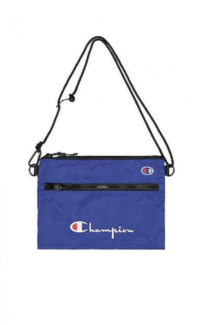 Champion Script Logo Mini Shoulder Bag Väskor Dam Blå | 1284-KYFPN