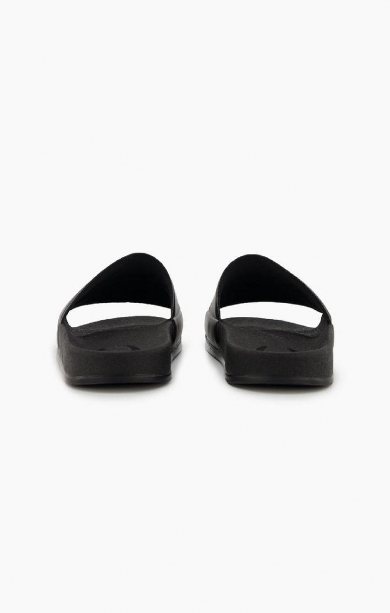 Champion Script Logo Pool Slides Badtofflor Dam Svarta | 7480-CLBKH