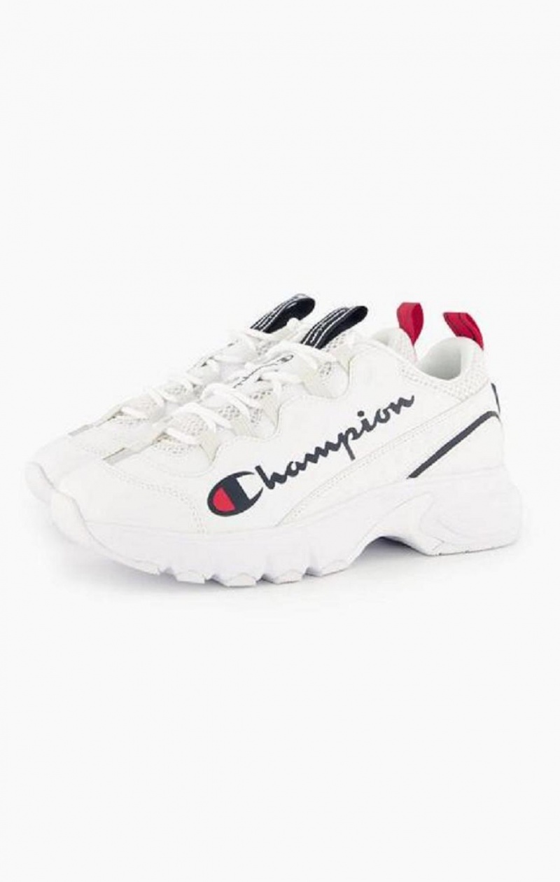 Champion Script Logo Recycled Mesh Trainers Träningsskor Dam Vita | 8702-XNGRS