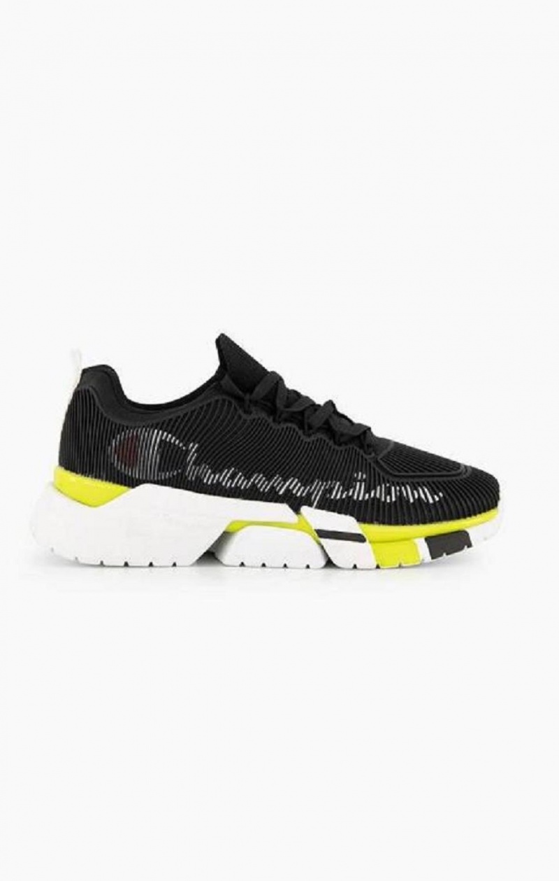 Champion Script Logo Recycled Mesh Trainers Träningsskor Dam Svarta | 8543-ESZKT