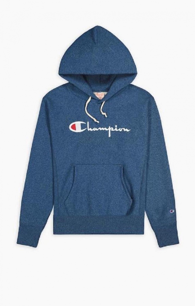 Champion Script Logo Reverse Weave Hoodie Hoodie Dam Turkos | 4081-GHQXI