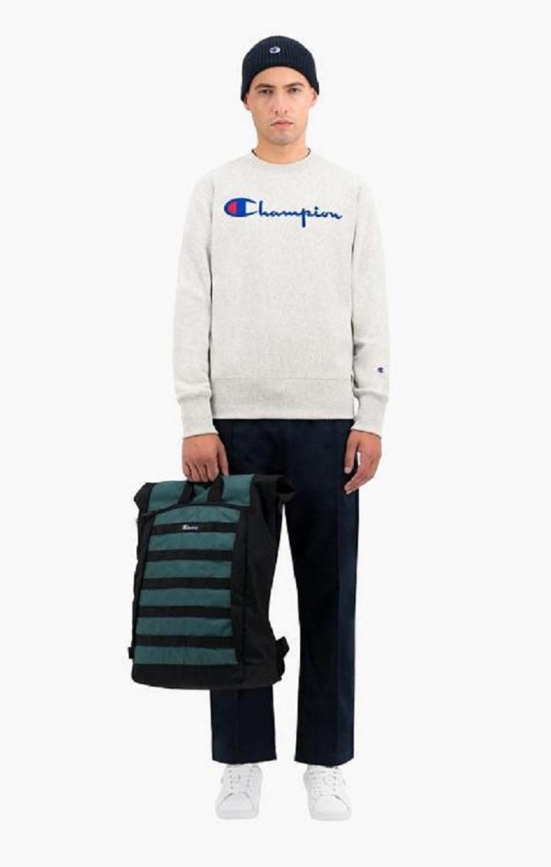 Champion Script Logo Reverse Weave Sweatshirt Tröjor Herr Grå | 0942-TYHUV