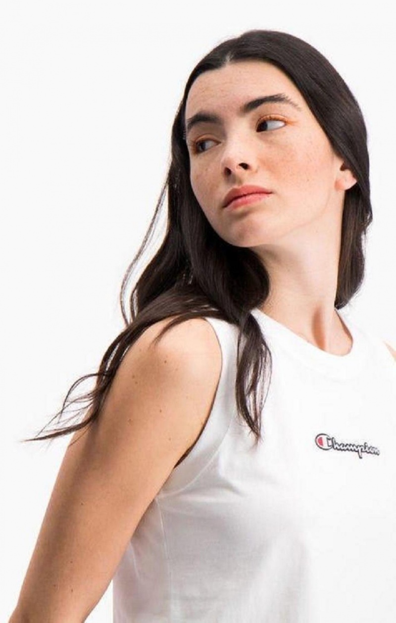 Champion Script Logo Tank Top T-shirt Dam Vita | 7596-VYTXE