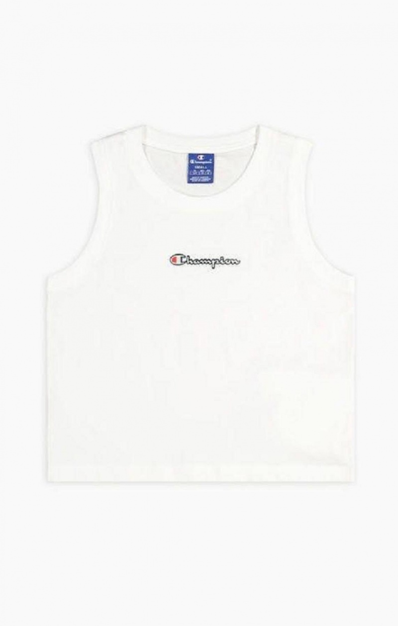 Champion Script Logo Tank Top T-shirt Dam Vita | 7596-VYTXE