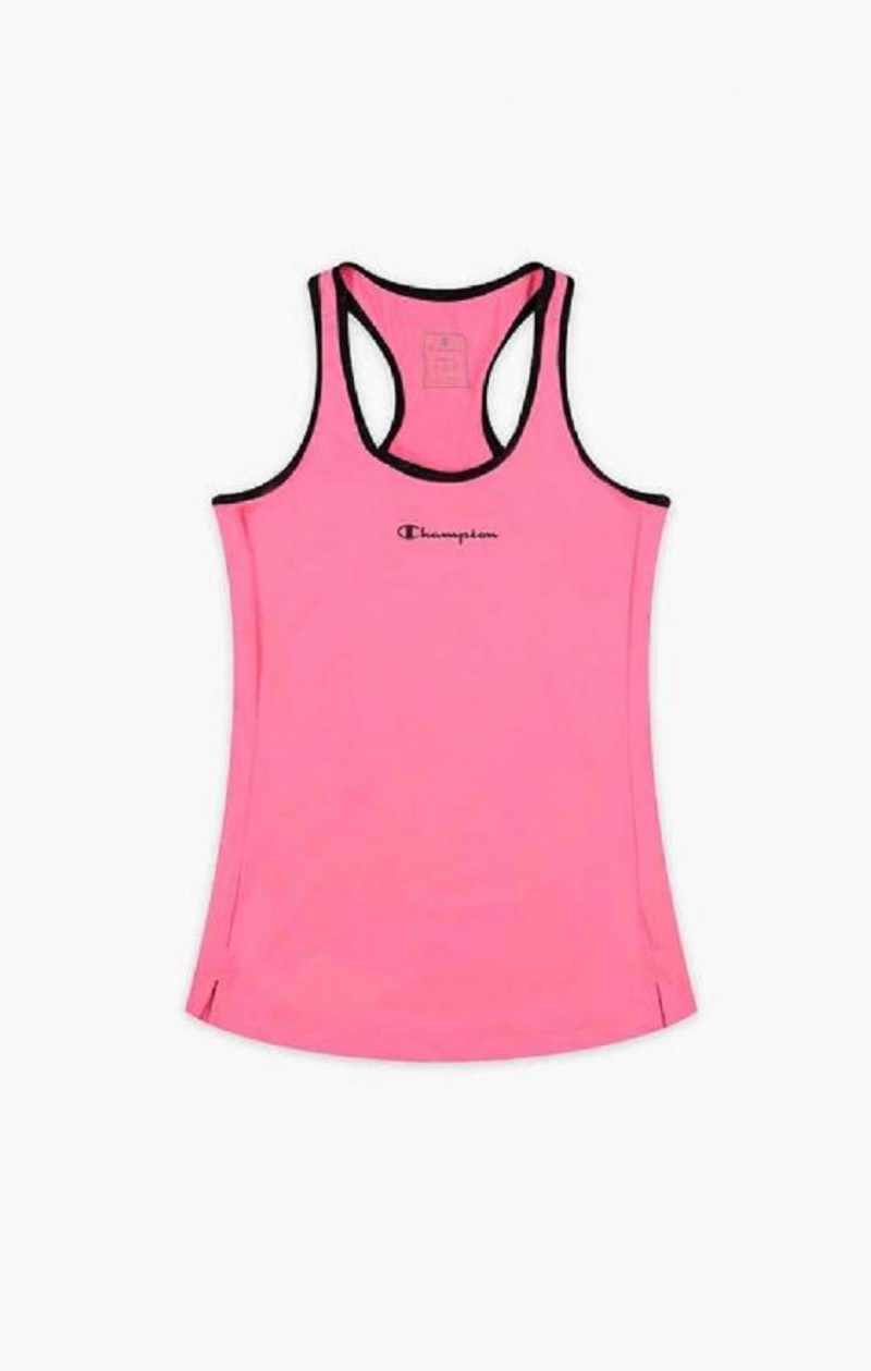 Champion Script Logo Tränings Vest T-shirt Dam Fuchsia | 8693-VPUAI