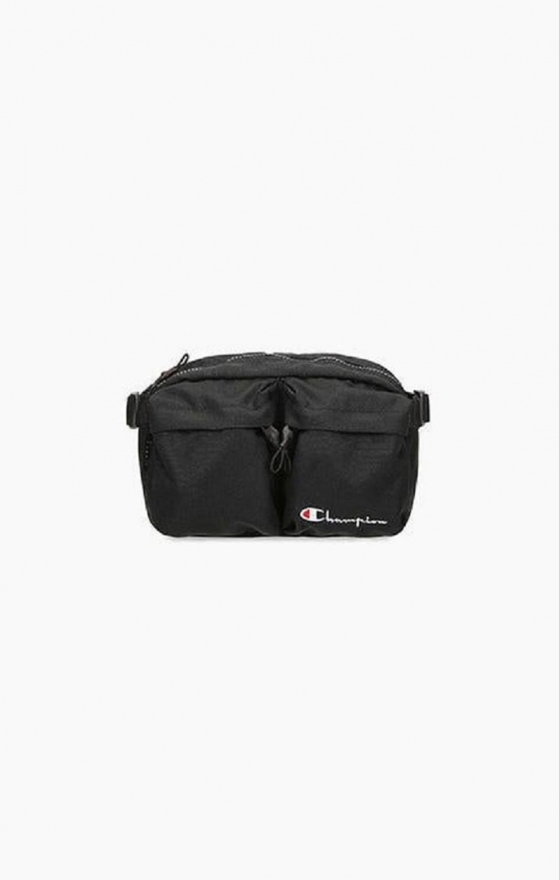 Champion Script Logo Zip Belt Bag Väskor Herr Svarta | 5137-MWKVH