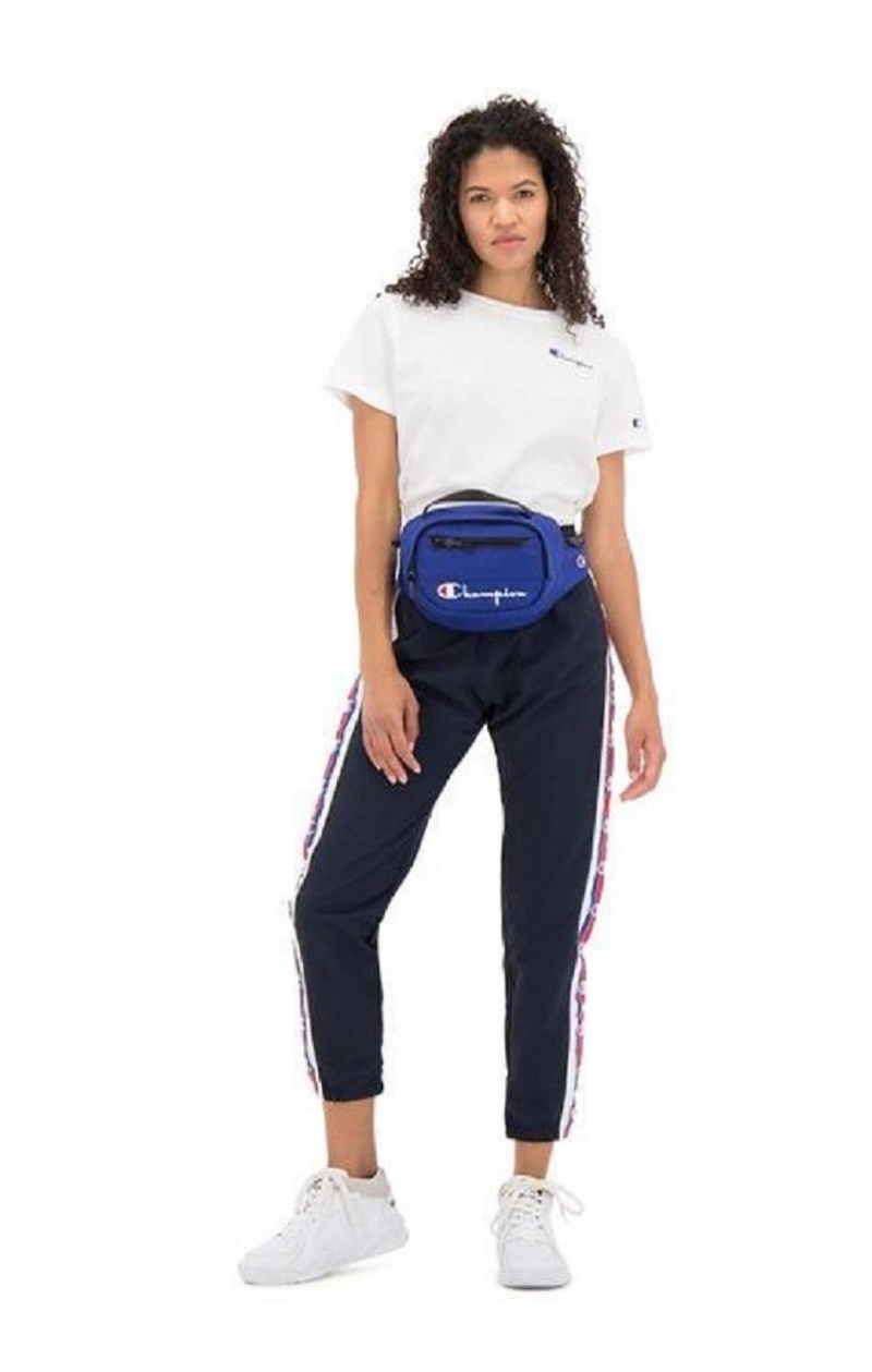 Champion Script Logo Zip Belt Bag Väskor Dam Blå | 3209-XQBTC