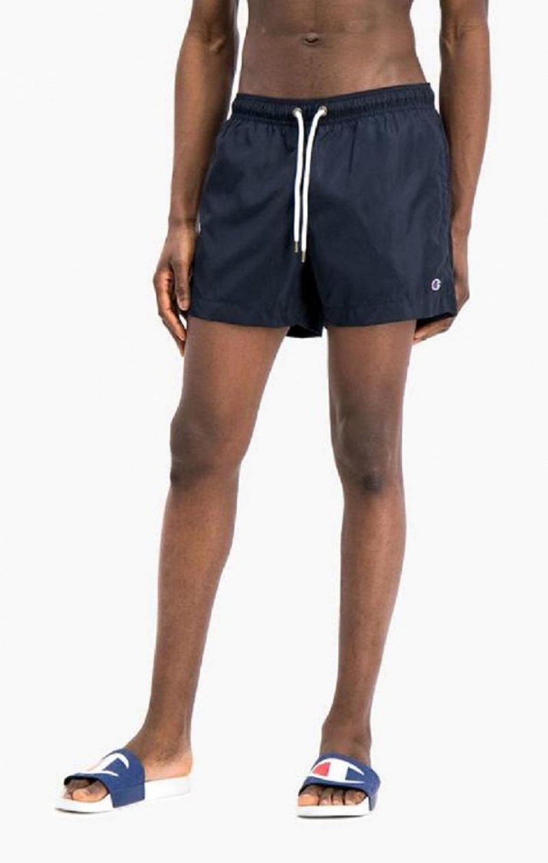 Champion Small C Logo Swim Shorts Badkläder Herr Mörkblå | 1587-VPIBS