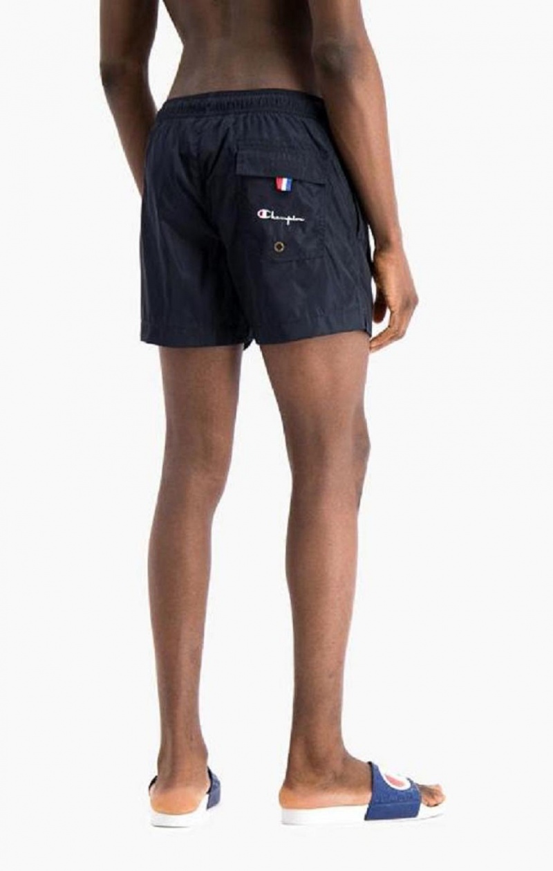 Champion Small C Logo Swim Shorts Badkläder Herr Mörkblå | 1587-VPIBS