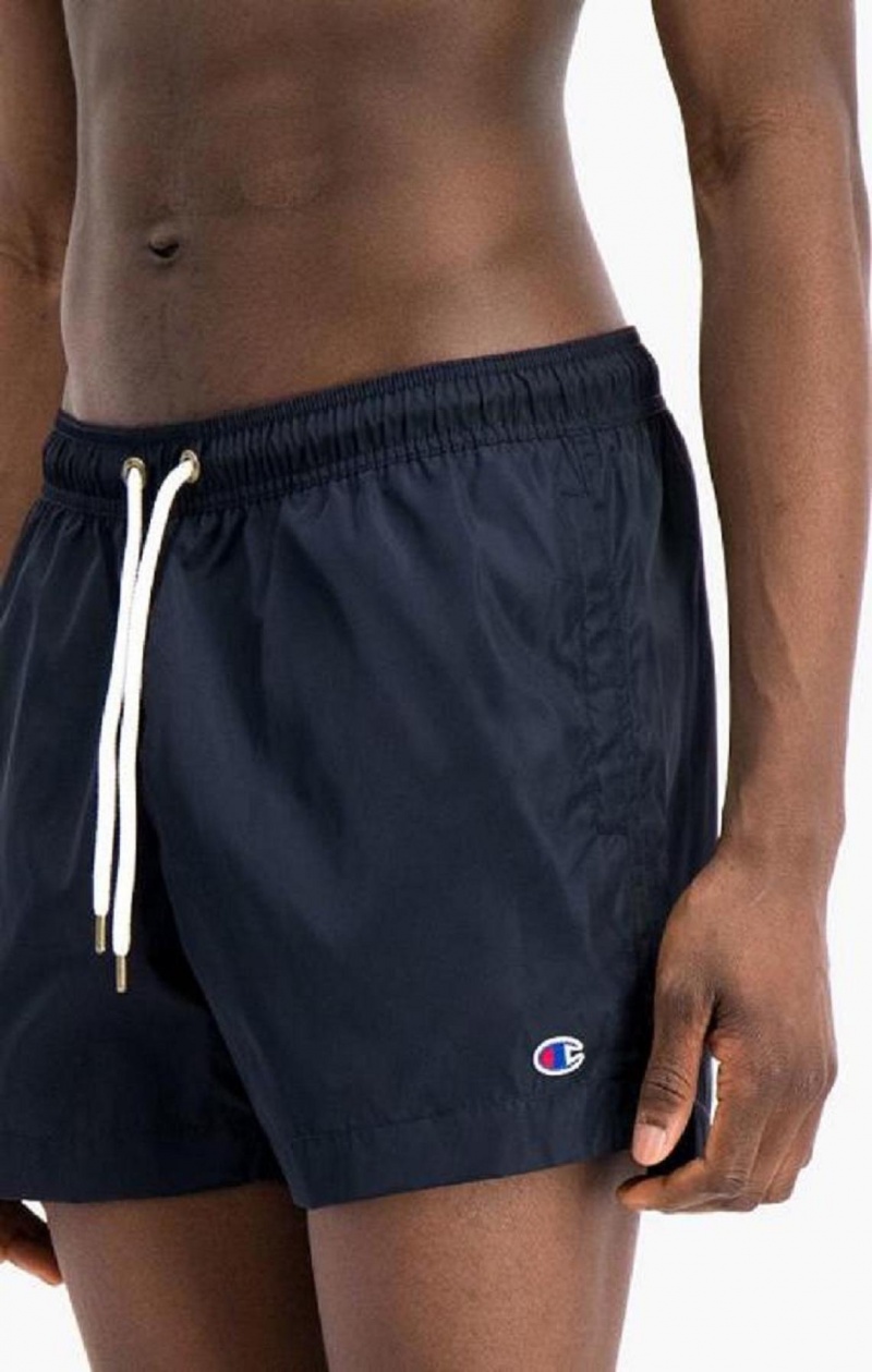 Champion Small C Logo Swim Shorts Badkläder Herr Mörkblå | 1587-VPIBS