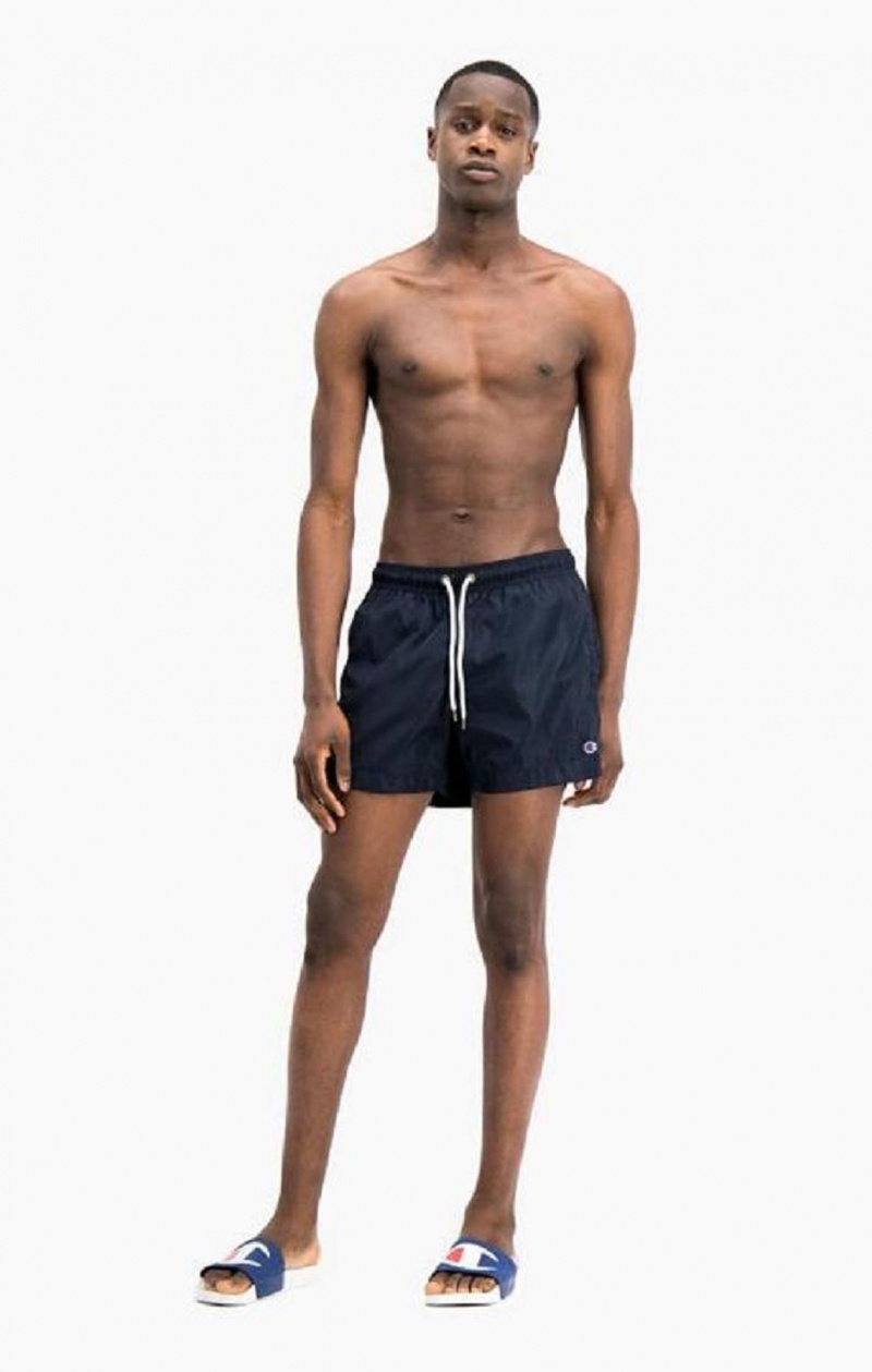 Champion Small C Logo Swim Shorts Badkläder Herr Mörkblå | 1587-VPIBS