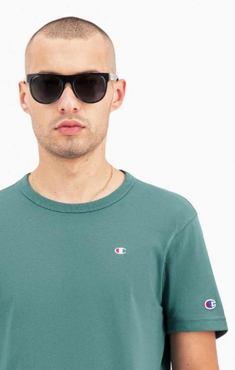 Champion Small C Logo T-Shirt T-shirt Herr Gröna | 2348-OMRLS