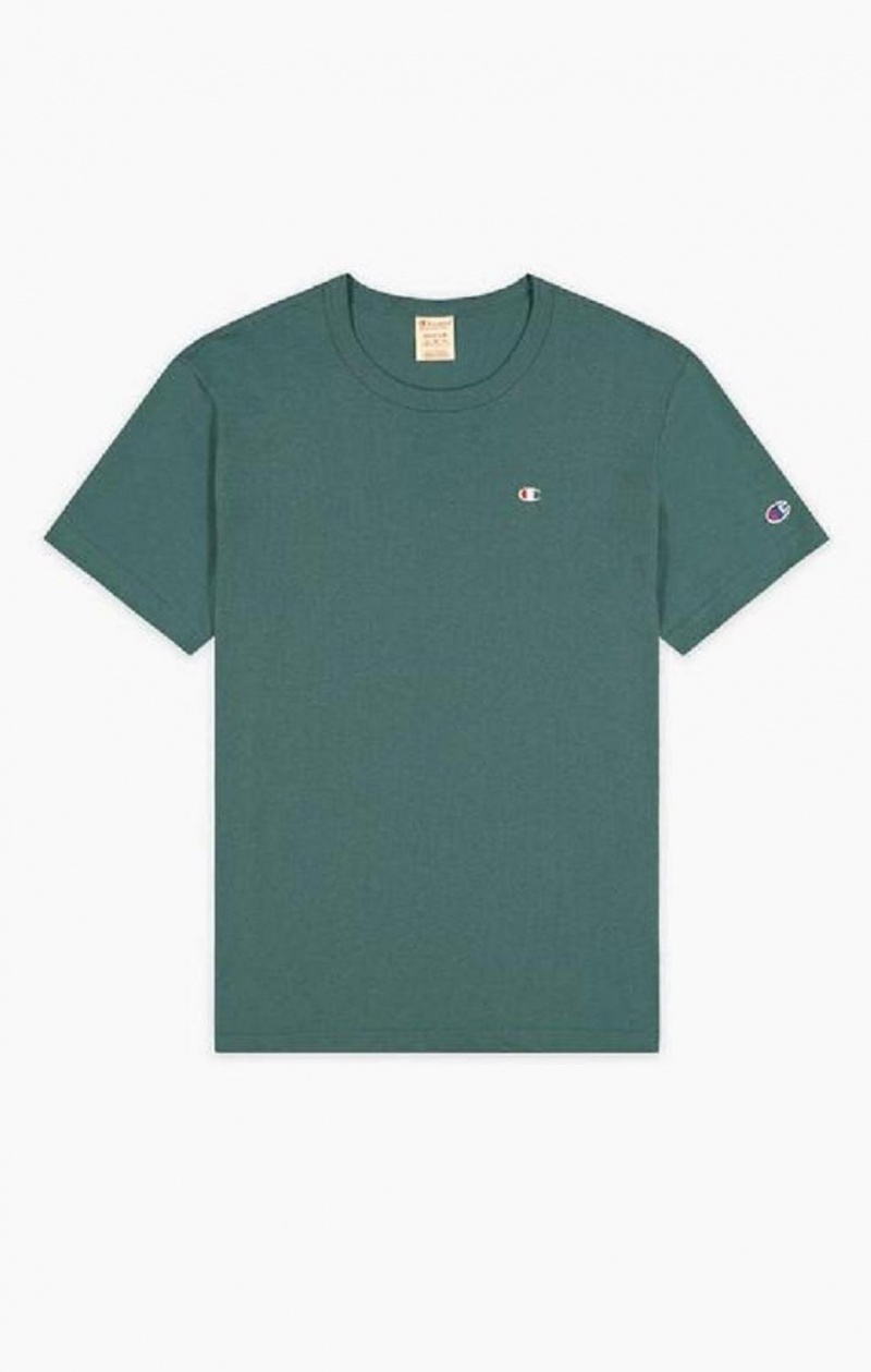 Champion Small C Logo T-Shirt T-shirt Herr Gröna | 2348-OMRLS