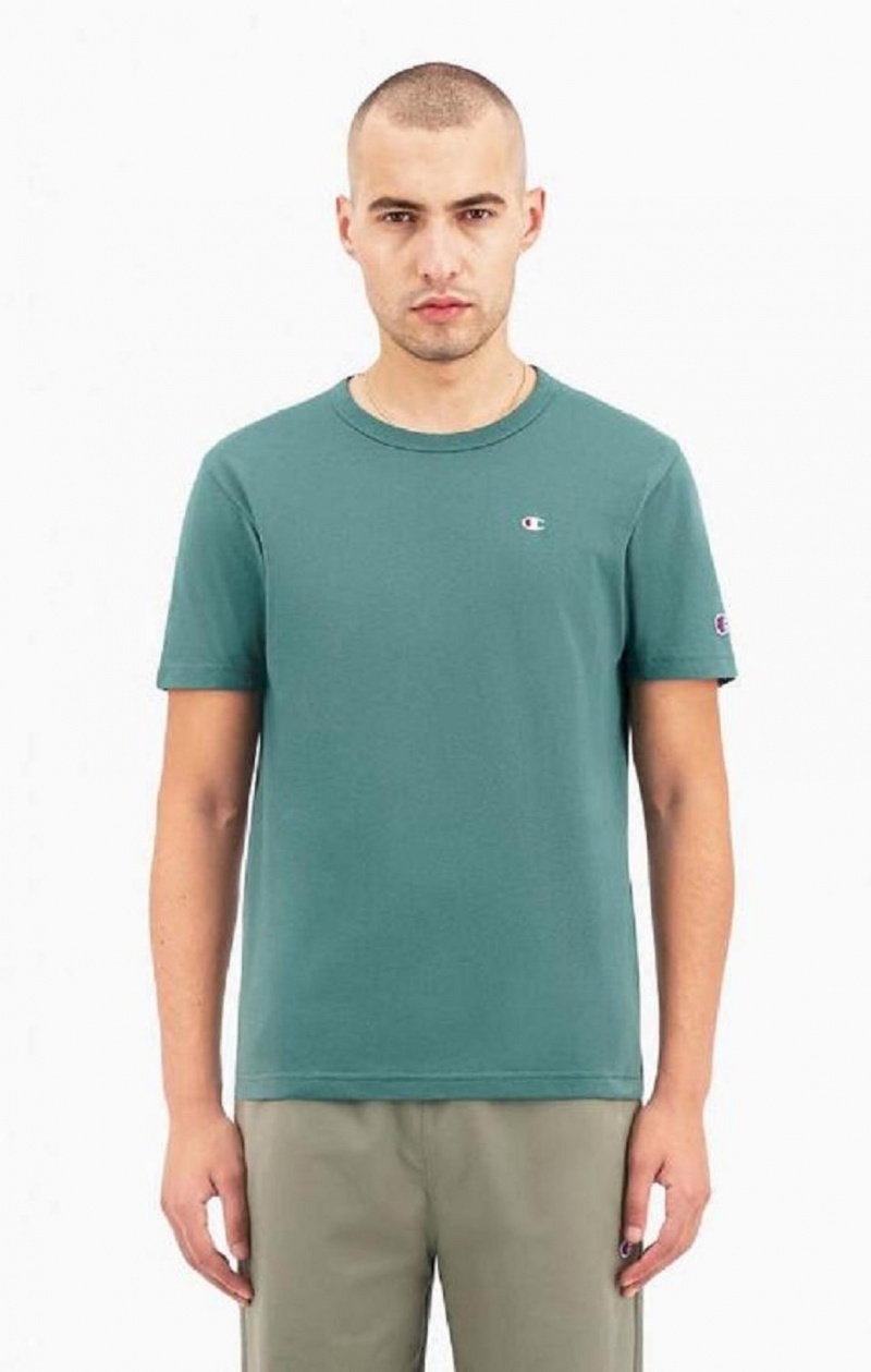 Champion Small C Logo T-Shirt T-shirt Herr Gröna | 2348-OMRLS