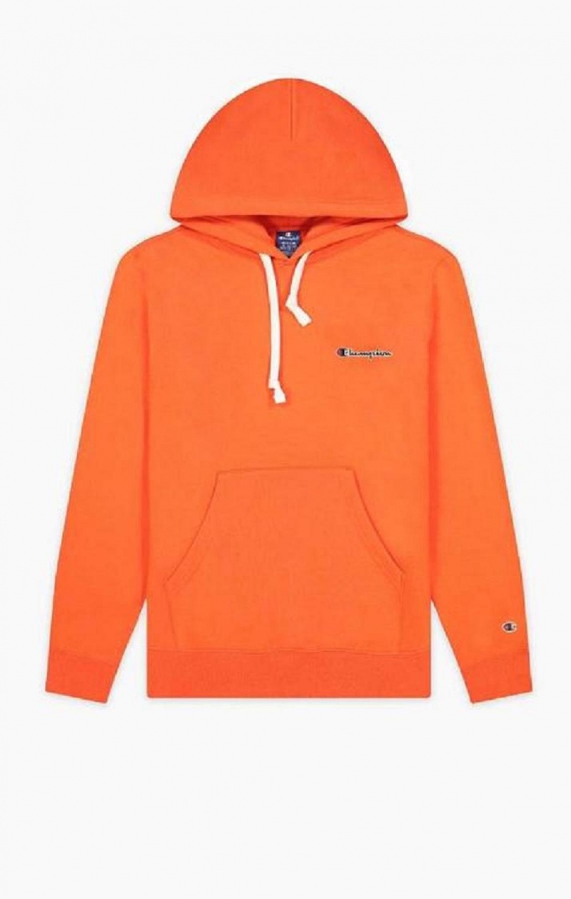 Champion Small Script Logo Hoodie Hoodie Herr Röda | 2937-QZVEP