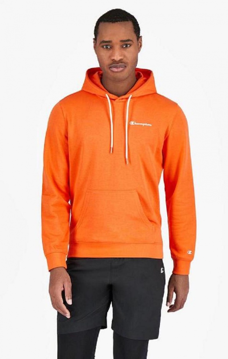 Champion Small Script Logo Hoodie Hoodie Herr Orange | 5280-YRXMI