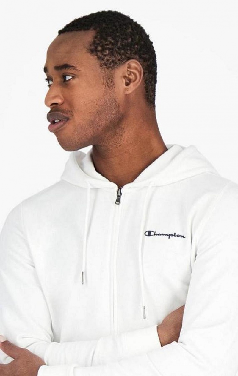 Champion Small Script Logo Hoodie Hoodie Herr Vita | 2109-EGZCH