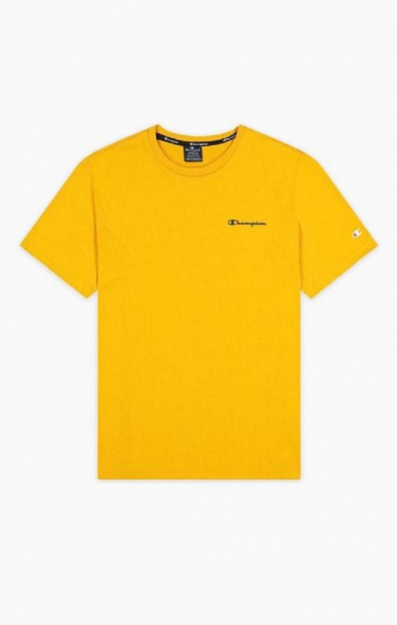 Champion Small Script Logo T-Shirt T-shirt Herr Orange | 5742-XGLOY