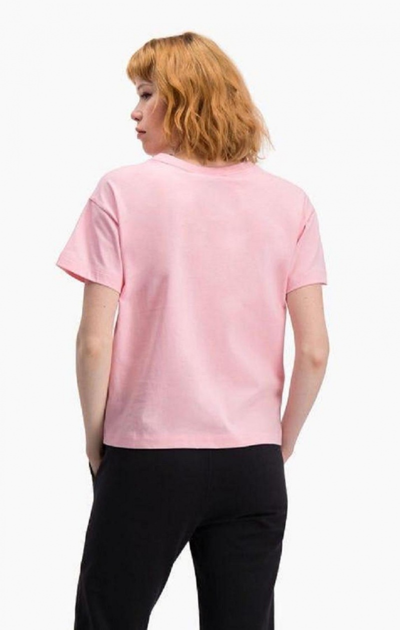 Champion Small Script Logo T-Shirt T-shirt Dam Rosa | 1579-VCNPO