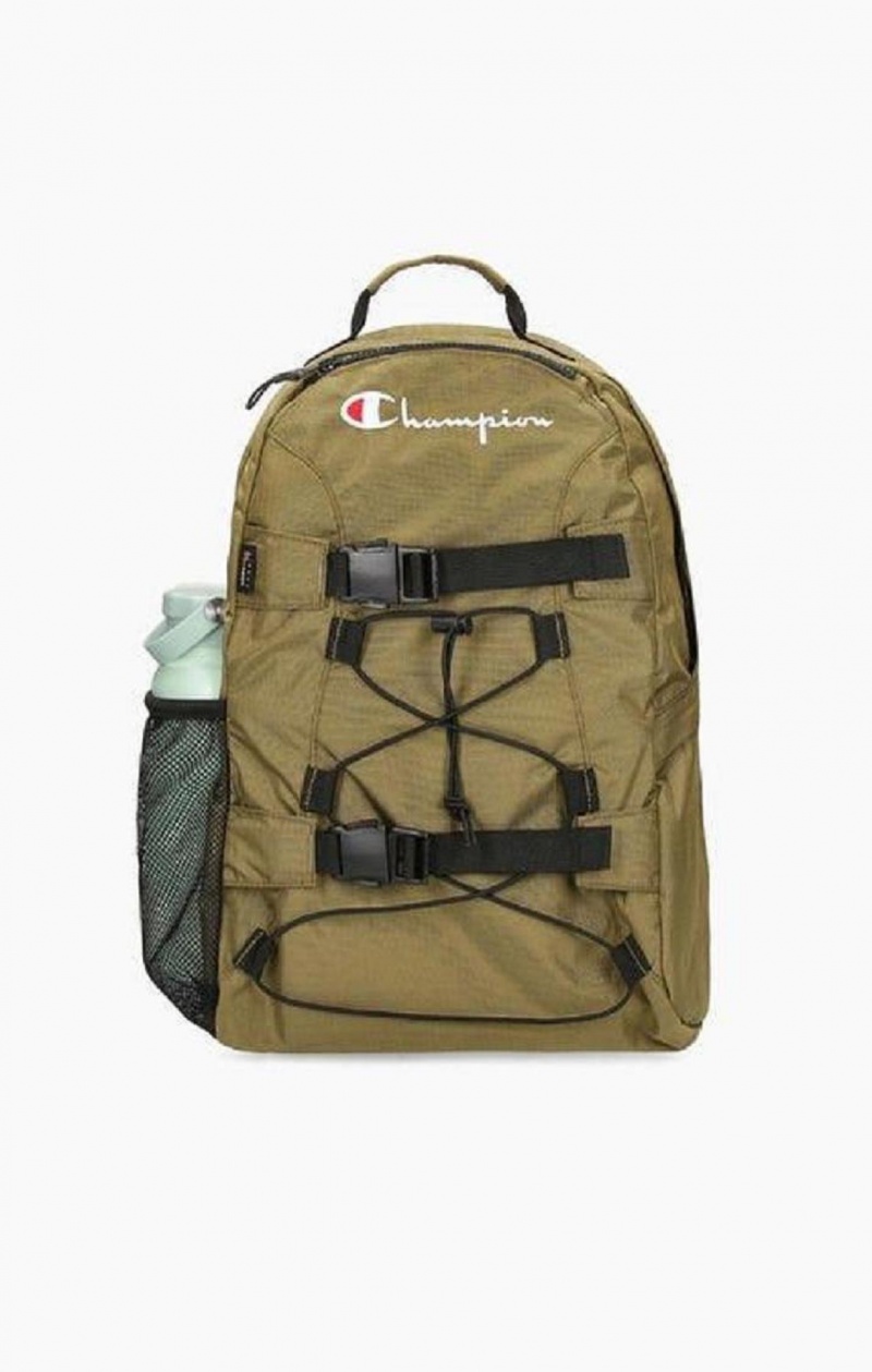 Champion Spets-Up Spännen Front Backpack Väskor Herr Olivgröna Gröna | 5169-HLBUI