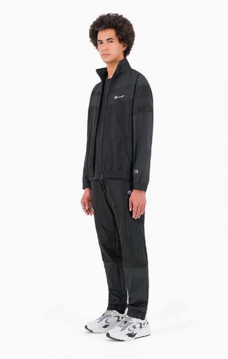 Champion Tonal Panel High Neck Zip-Up Tracksuit Top Tröjor Herr Svarta | 7061-SIHAL