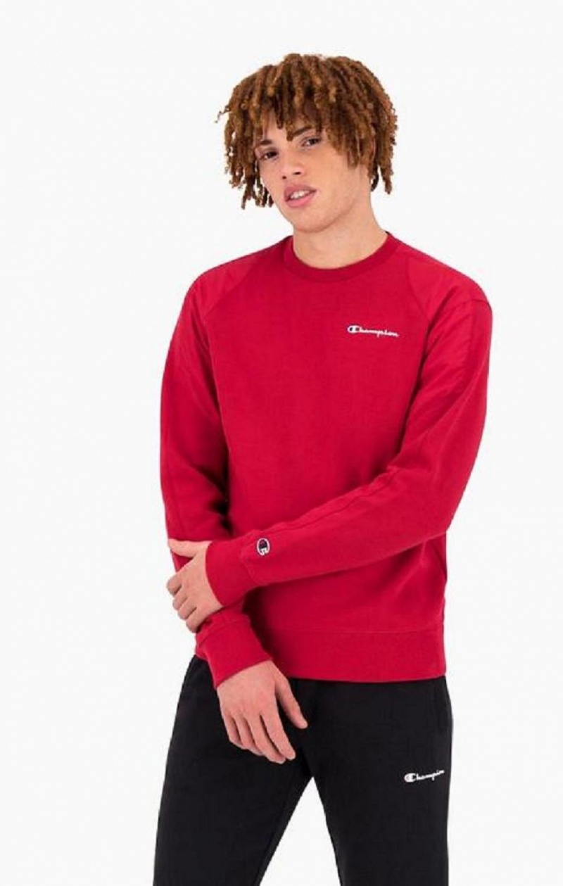 Champion Tryck Logo Print Vadderad Insert Sweatshirt Tröjor Herr Röda | 5234-MOFLI