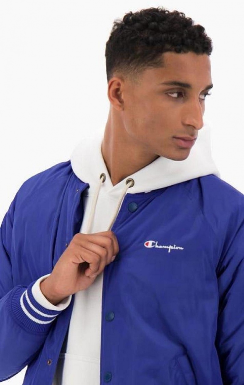 Champion Varsity Bomber Jacket Jackor Herr Mörkblå | 5024-GERAC