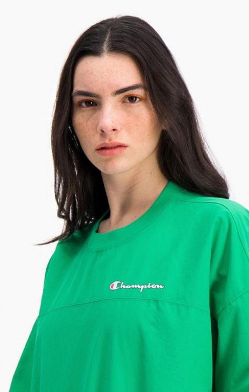 Champion Vatten Repellent Script Logo Track Sweatshirt Tröjor Dam Ljusgröna | 9163-OFDNJ