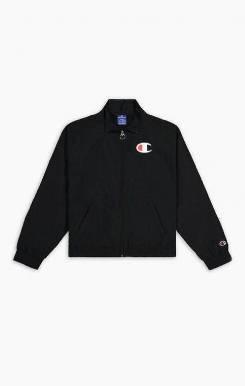 Champion Vatten Repellent Zip-Through Track Jacket Jackor Dam Svarta | 7024-TKGPS