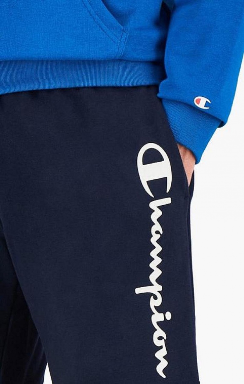 Champion Vertical Script Logo Shorts Shorts Herr Mörkblå | 4756-SCLKR