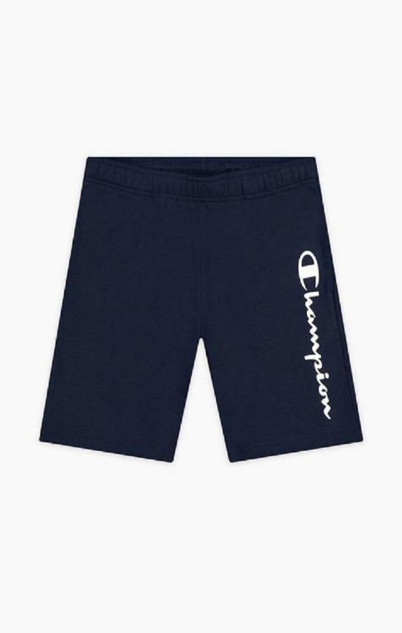 Champion Vertical Script Logo Shorts Shorts Herr Mörkblå | 4756-SCLKR