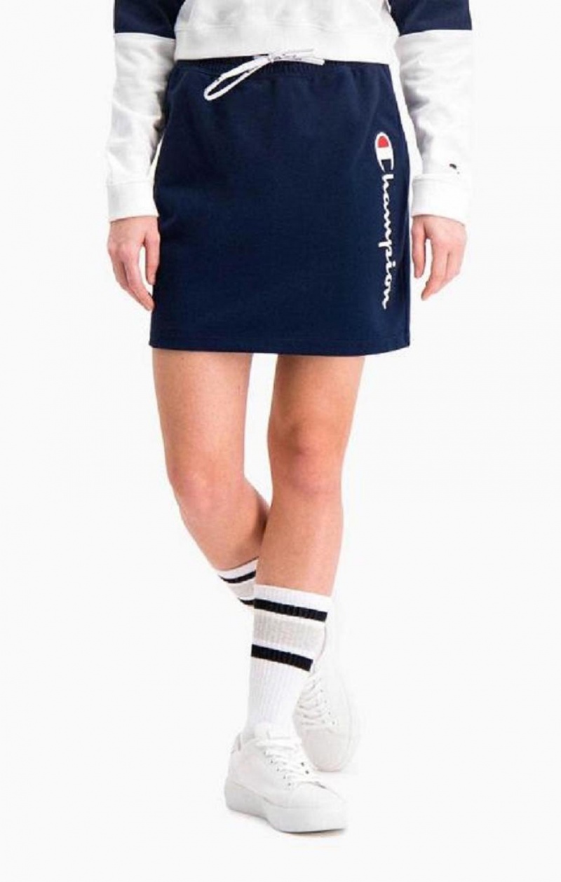 Champion Vertical Script Logo Sweat Skirt Kjolar Dam Mörkturkos | 5429-SMLFI