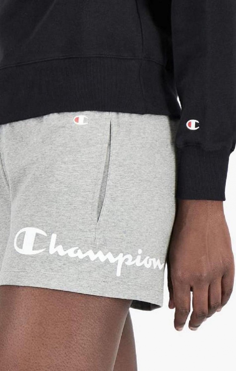 Champion Wraparound Script Logo Runner Shorts Shorts Dam Ljusgrå | 0896-YMKQF