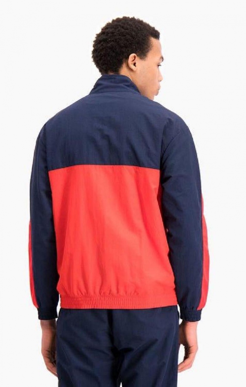 Champion Zip-Up Colour Block And Stripe Track Jacket Jackor Herr Röda | 9864-JICZO