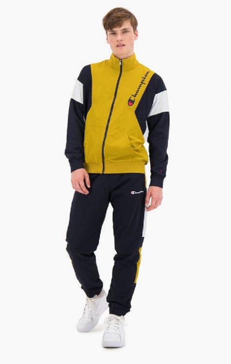 Champion Zip-Up Colour Block Jacket Träningsoverall Herr Guld | 4985-OQCEP