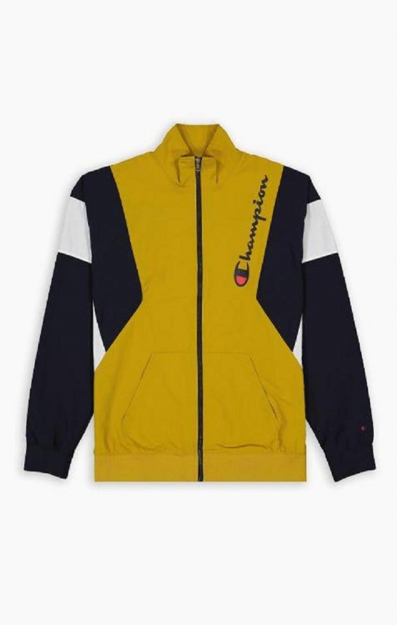 Champion Zip-Up Colour Block Jacket Träningsoverall Herr Guld | 4985-OQCEP