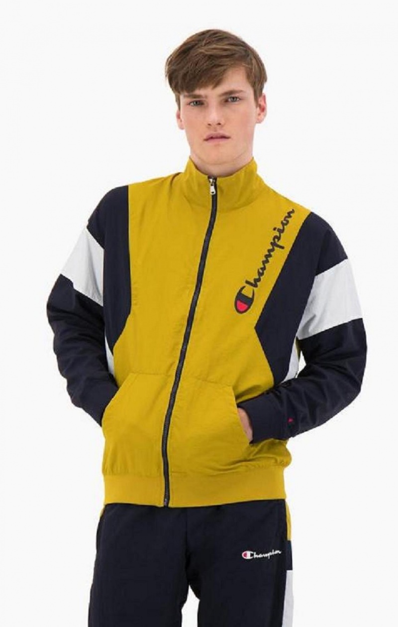 Champion Zip-Up Colour Block Jacket Träningsoverall Herr Guld | 4985-OQCEP