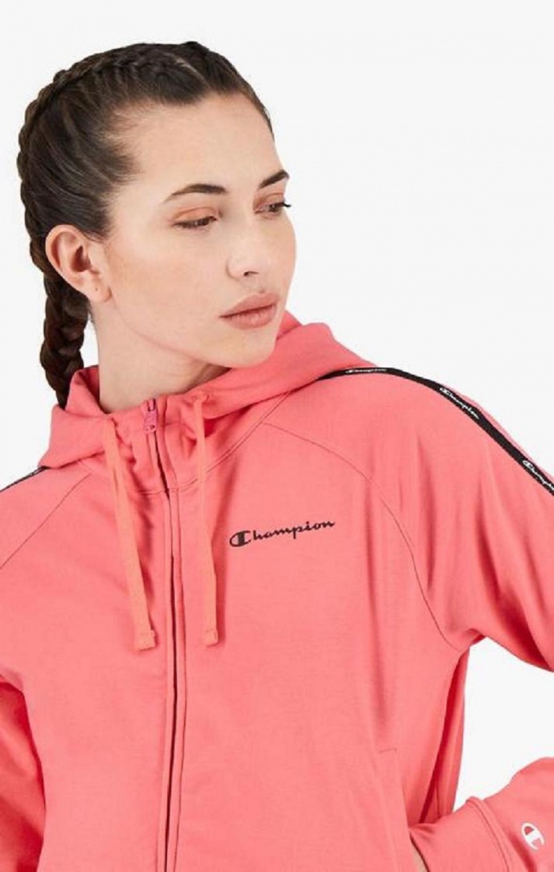 Champion Zip-Up Hoodie + Leggings Tracksuit Hoodie Dam Rosa | 5842-JHTOM