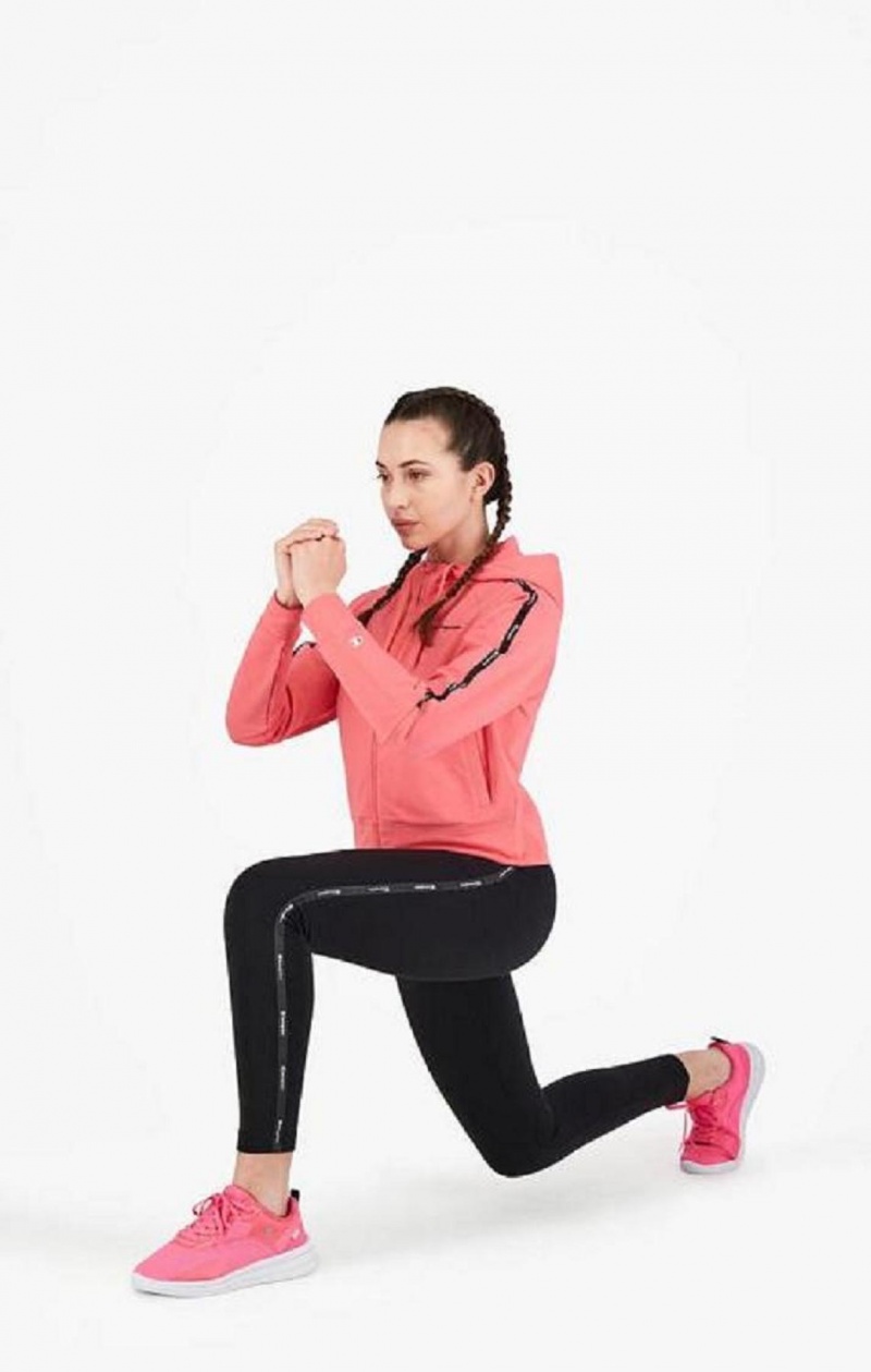 Champion Zip-Up Hoodie + Leggings Tracksuit Hoodie Dam Rosa | 5842-JHTOM