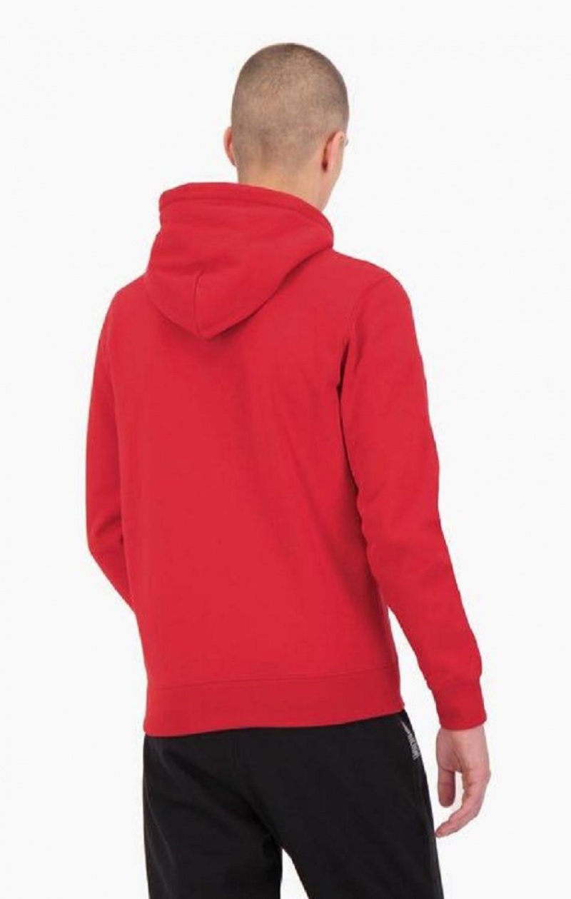 Champion Zip-Up Mocka C Bomull Terry Hoodie Hoodie Herr Röda | 2804-BKMLR