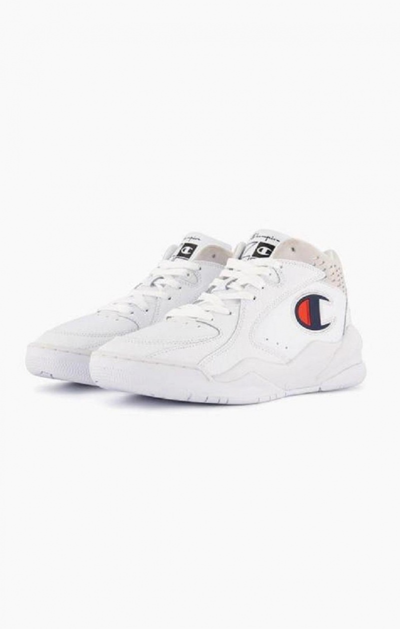 Champion Zone Mid Trainers Träningsskor Dam Vita | 6489-ZTHGL