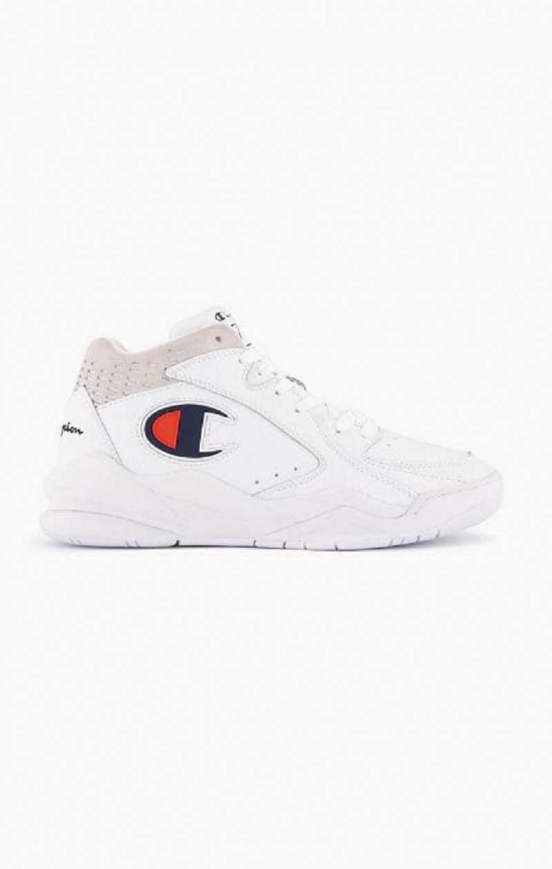 Champion Zone Mid Trainers Träningsskor Dam Vita | 6489-ZTHGL