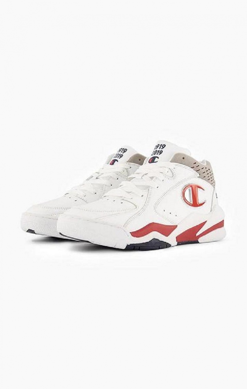 Champion Zone Mid - Century Edition Trainers Träningsskor Herr Vita | 4781-YNJKS