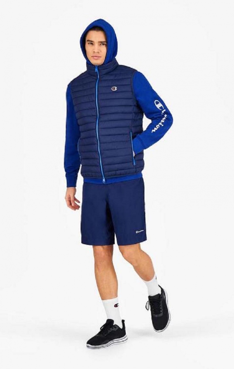 Champion Ärmlös Paneled Gilet Jackor Herr Mörkblå | 6310-SMKQP