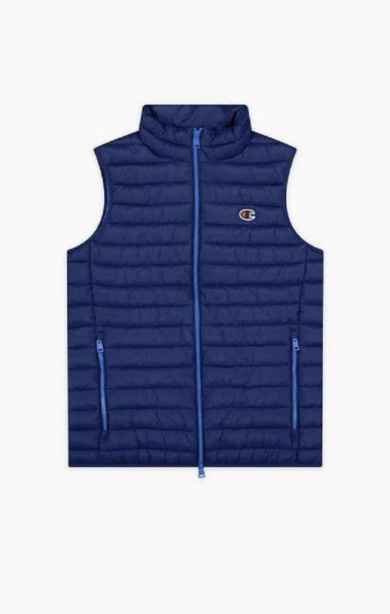 Champion Ärmlös Paneled Gilet Jackor Herr Mörkblå | 6310-SMKQP